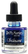 🎨 1,0 унции цвет коллиграфии deep blue iridescent от dr. ph. martin's (9r) логотип