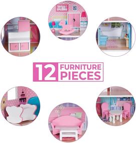 img 1 attached to Enhance Playtime with Pidoko Kids Wooden Dollhouse Accessories: Delightful Additions for Endless Fun!