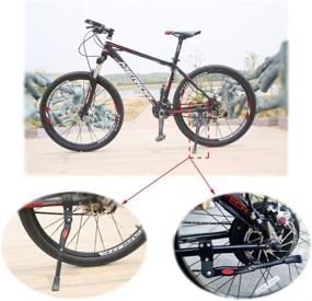 img 3 attached to 🚲 Premium Adjustable Aluminium Alloy Bicycle Kickstand for MTB, Road & Mountain Bikes - Suitable for 22", 24", 26", and 700C Tires