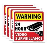 set video surveillance sign weatherproof logo