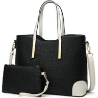 👜 premium tcife handbags & wallets set - stylish satchel shoulder bag with top-handle design for women logo