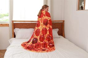 img 1 attached to Funny Pizza Blanket Pepperoni Everyone