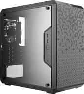 masterbox q300l micro-atx tower with magnetic dust filter, acrylic side panel, adjustable i/o & ventilated airflow, in black logo