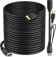 gearit pro series 100 ft hdmi cable - 4k 3d audio 🔌 return channel - cl3 in-wall rated - ethernet & signal booster - black logo