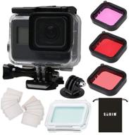 📸 ultimate water-resistant case for gopro hero series: hero 7, 6, 5, 2018 black accessories – dive into underwater photography with protective housing shell, anti fog inserts, filter kit up to 45m logo