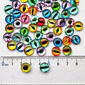 img 1 attached to 🐉 Mosheng Accessory: 50pcs Resin Dragon Eyes Flatback - Assorted Styles for Scrapbooking Crafts (10mm)