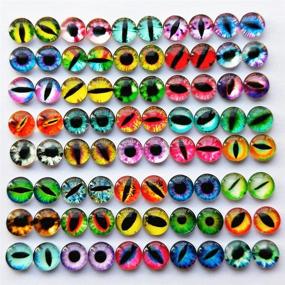 img 3 attached to 🐉 Mosheng Accessory: 50pcs Resin Dragon Eyes Flatback - Assorted Styles for Scrapbooking Crafts (10mm)