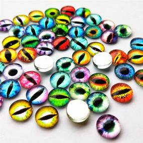 img 2 attached to 🐉 Mosheng Accessory: 50pcs Resin Dragon Eyes Flatback - Assorted Styles for Scrapbooking Crafts (10mm)