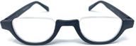 the noble semi-rimless half reader half moon reading glasses: 3.25 black - enhance your reading experience! logo