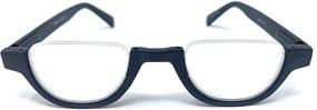 img 4 attached to The Noble Semi-Rimless Half Reader Half Moon Reading Glasses: 3.25 Black - Enhance Your Reading Experience!