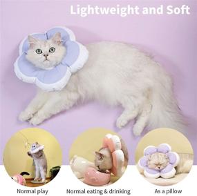 img 1 attached to 🐱 Waterproof Cat Cone Collar for Recovery and Wound Healing, Elizabethan e Collar Alternative for Cats, Anti-Bite Scratch Lick Protective Cone, Cat Cone of Shame for Cats/Kittens