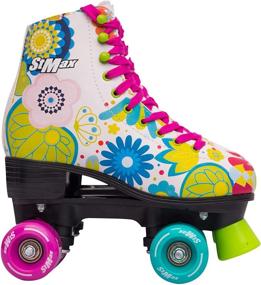 img 3 attached to 🛼 STMAX Quad Roller Skates for Girls and Women - Size 2.5 Kids to 8.5 Women - Perfect for Outdoor, Indoor, and Rink Skating - Classic High Cuff Design with Adjustable Lace System