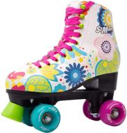 🛼 stmax quad roller skates for girls and women - size 2.5 kids to 8.5 women - perfect for outdoor, indoor, and rink skating - classic high cuff design with adjustable lace system logo