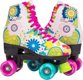 img 2 attached to 🛼 STMAX Quad Roller Skates for Girls and Women - Size 2.5 Kids to 8.5 Women - Perfect for Outdoor, Indoor, and Rink Skating - Classic High Cuff Design with Adjustable Lace System