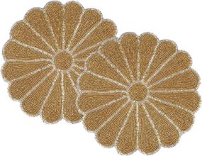 img 4 attached to 🏠 Enhance Your Home Decor with Alpha Living Home Scallop Placemats: Stylish and Functional Table Accessories