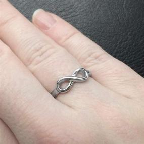 img 2 attached to Loralyn Designs Stainless Steel Infinity Knot Promise 💍 Ring Jewelry: Hypoallergenic & Style Perfection (Sizes 4 -9)