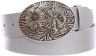 sunflower engraving buckle leather black logo