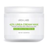 🦶 urea labs 42% urea cream max with aloe vera & tea tree oil: powerful foot cream for dry, cracked skin, callus remover & moisturizer, 4 oz logo