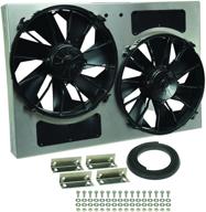 🔥 high output dual radiator fan by derale performance 16826 - gray/black logo