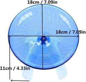 img 3 attached to 🏠 Zswell Small Animal Hamster House with Wood Bridge, Climb Kit, Exercise Wheel, Jogging Running Silent Spinner, Flying Saucer - Perfect for Syrian Rats, Gerbils, Guinea Pigs, Chipmunks, Mice, Parakeets, and More