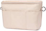 maximize your tote's space with vancore purse organizer insert - 13 pocket zippered handbag organizer logo