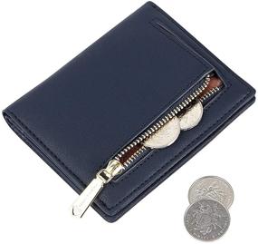 img 2 attached to Stylish and Compact Women's Leather Bifold Wallet with Change Pocket, ID Slot, and Card organizer