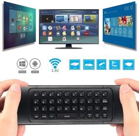 img 3 attached to 🔍 2.4G Mini Wireless Keyboard Backlight Remote with Air Mouse, Infrared Learning & Air Control, for Android Smart TV Box, 3-Gyro/3-Gsensor, G Box HTPC Mini PC, PS3/4 Xbox 360 - USB Included