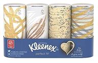 🧻 kleenex идеально подходящая белая бумажная салфетка для лица, 4 упаковки, 50 листов в каждой коробке логотип