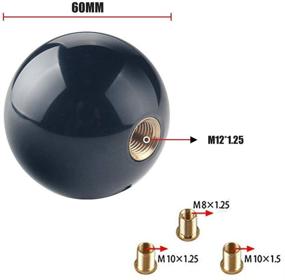 img 2 attached to ⚽ Black Round Ball Manual Gear Shift Lever with 3 Adapters - RASNONE 8 Ball Shift Knob