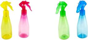 img 3 attached to LaMi Set of 2 Colorful Fine Mist 🌈 Spray Bottles (6 Oz), Food Safe Plastic, Assorted Colors, 1-pack