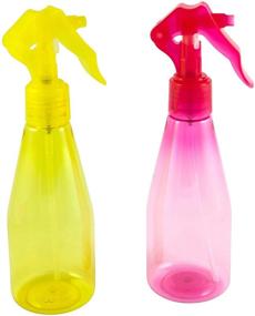 img 2 attached to LaMi Set of 2 Colorful Fine Mist 🌈 Spray Bottles (6 Oz), Food Safe Plastic, Assorted Colors, 1-pack