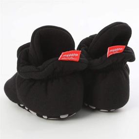 img 2 attached to BEBARFER Non-Skid Booties: Stay-On Slippers for Newborn Baby Boys and Girls