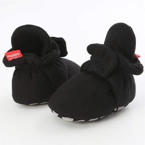 img 1 attached to BEBARFER Non-Skid Booties: Stay-On Slippers for Newborn Baby Boys and Girls