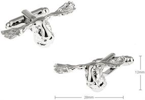 img 3 attached to 🦌 Stag Moose Head Cufflinks