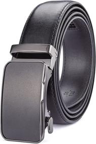 img 4 attached to ToyRis Leather Ratchet Automatic Adjustable Men's Accessories and Belts