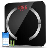 📱 wowbuy digital body fat scale: bluetooth sync with fitness app for accurate bmi tracking up to 396 lbs (black) logo