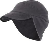 outdoor windproof fleece earflap hat for men women by home prefer - perfect winter beanie cap choice logo