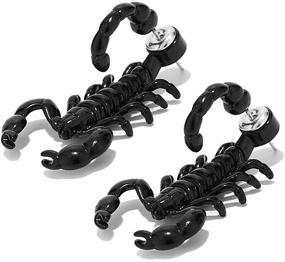 img 3 attached to UALGL Black Scorpion Earrings Animal