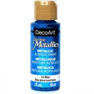 🎨 ice blue glitter: decoart dazzling metallics 2-ounce acrylic paint - sparkling finish for your craft projects logo