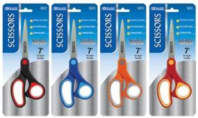 img 1 attached to 🔪 24-Pack of BAZIC 7" Soft Grip Stainless Steel Scissors: Ergonomic and Durable