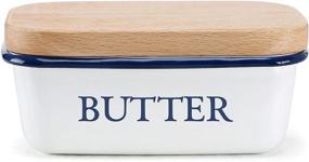 img 4 attached to Beechwood Enamel Butter Dish: SveBake's Stylish and Functional Holder