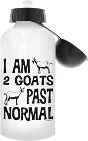 img 2 attached to 🐐 ThisWear Goat Gifts: 2 Goats Past Normal - Funny Goat Lover's Gift Aluminum Water Bottle with Cap & Sport Top