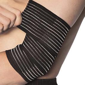 img 1 attached to 🎾 Adjustable Elbow Compression Support Brace Band - Elastic Elbow Sleeve Strap Wrap for Tennis, Basketball, Weightlifting, Workout - Men and Women Sports Gear