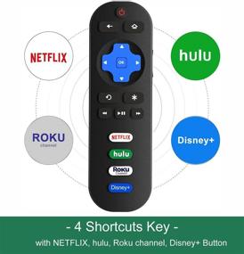 img 2 attached to Заменяющий пульт Motiexic RC280 RC282 для телевизоров TCL Roku Smart LED с кнопками Netflix, HULU, ROKU-Channel, Disney+ - не требуется настройка.