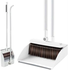 img 4 attached to 🧹 Upgraded Active Broom and Dustpan Set - Long Handled, Upright Standing Lobby Broom and Store Sweep - Lightweight, Robust and Great Edge Performance (with Clip-on Handle)