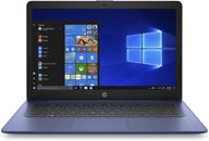 hp stream 14-inch laptop, amd dual-core a4-9120e processor, 4gb ram, 32gb emmc storage, windows 10 home in s mode with office 365 personal for 1 year (14-ds0010nr, royal blue) logo