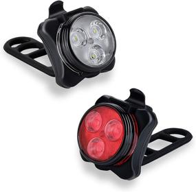 img 4 attached to 🚲 Akale USB Rechargeable Bike Lights Set - Super Bright LED Front and Rear Bicycle Lights, 650mah Lithium Battery, 4 Light Modes, IPX4 Waterproof, Includes 2 USB Cables and 4 Straps