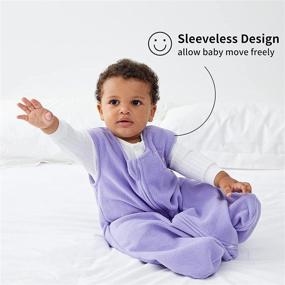 img 2 attached to 👶 DuoMiaoMiao Micro-Fleece Baby Sleep Sack: Cozy, All-Season Wearable Blanket with Inverted Zipper, 1.0 TOG