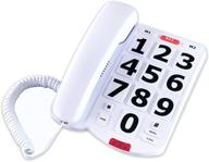 telpal corded big button phone for seniors home - wired simple basic landline telephone for visually impaired individuals with large easy buttons, emergency house phones logo