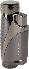 img 3 attached to 🔥 Mantello Ignite Triple Jet Flame Butane Lighter for Cigarettes - Torch Lighter - High-Quality Smoking Accessories & Gifts - Refillable Tank, Adjustable Gas Knob, Windproof Fire